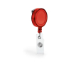 Uitrolbare badgehouder met logo kleur rood