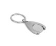 Sleutelhanger met winkelwagenmuntje kleur matzilver