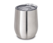 Metalen thermosbeker met logo kleur matzilver