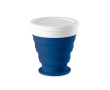 Opvouwbare reisbeker met deksel, 250ml kleur blauw