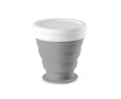Opvouwbare reisbeker met deksel, 250ml kleur grijs