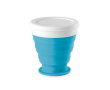 Opvouwbare reisbeker met deksel, 250ml kleur lichtblauw