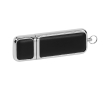 Elegante usb stick van metaal en leer kleur zwart