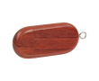 Houten, ovale usb stick kleur mahonie