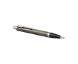 Tweekleurige balpen met metallic afwerking kleur bruin