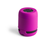Compacte bluetooth speaker met logo kleur fuchsia