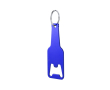 Sleutelhanger en flesopener in flesvorm kleur blauw
