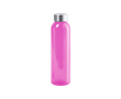 Glazen waterfles met opvallende kleur kleur fuchsia