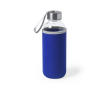 Reclame fles met handige hoes kleur blauw