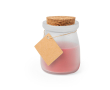 Gepersonaliseerde kaars in glazen pot kleur rood