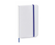 Wit gepersonaliseerd A6 notitieboekje kleur blauw