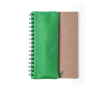 Notitieboekje met etui en schrijfaccessoires kleur groen
