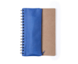 Notitieboekje met etui en schrijfaccessoires kleur blauw