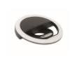 Draagbare selfie ringlamp van ABS kunststof kleur zwart