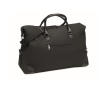 Weekendtas van canvas met gerecycled PU kleur zwart
