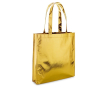 Metallic non-woven tas met logo kleur goud