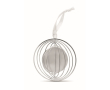RVS kerstdecoratie met logo kleur zilver