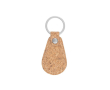 Eco kurken sleutelhanger met logo kleur naturel