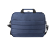 Zakelijke urban aktetas met logo 300D RPET kleur marineblauw