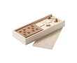 Spellenset met damspel en speelkaarten kleur hout