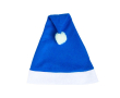 Zachte kerstmuts met logo van polyester kleur blauw