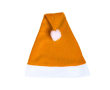 Zachte kerstmuts met logo van polyester kleur oranje