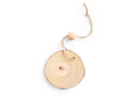 Houten kerstornament met logo kleur hout