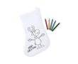 Inkleurbare kerstsok met logo (incl. krijtjes) kleur wit