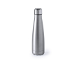 Stalen waterfles met logo kleur zilver