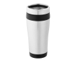 Thermosbeker met logo en kleurdetail kleur zwart