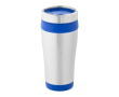 Thermosbeker met logo en kleurdetail kleur blauw
