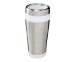 Thermosbeker met logo en kleurdetail kleur wit