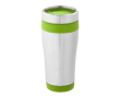 Thermosbeker met logo en kleurdetail kleur limoen groen
