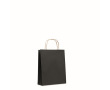 Kleine papieren tas met logo kleur zwart