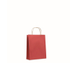Kleine papieren tas met logo kleur rood