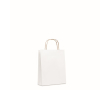 Kleine papieren tas met logo kleur wit