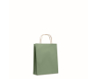 Kleine papieren tas met logo kleur groen