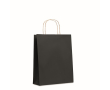Middelgrote tas van gerecycled papier kleur zwart