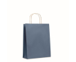 Middelgrote tas van gerecycled papier kleur blauw