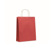Middelgrote tas van gerecycled papier kleur rood
