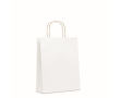 Middelgrote tas van gerecycled papier kleur wit