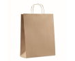 Grote papieren tas met logo kleur beige
