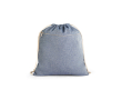 Gepersonaliseerd rugzakje met touwtjes, 140 g/m2 kleur blauw