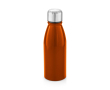Metalen waterfles met logo en schroefdop kleur oranje