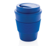 Herbruikbare bedrukte bekers met deksel kleur blauw