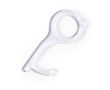 No-contact sleutelhangers met logo kleur doorzichtig