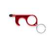 Metalen sleutelhangers in 4 kleuren kleur rood