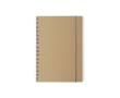 Gerecycled notitieboek met logo kleur wit