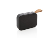Compacte stoffen 5.0 bluetooth speaker met logo kleur zwart