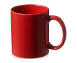 Aardewerken mok met logo kleur rood